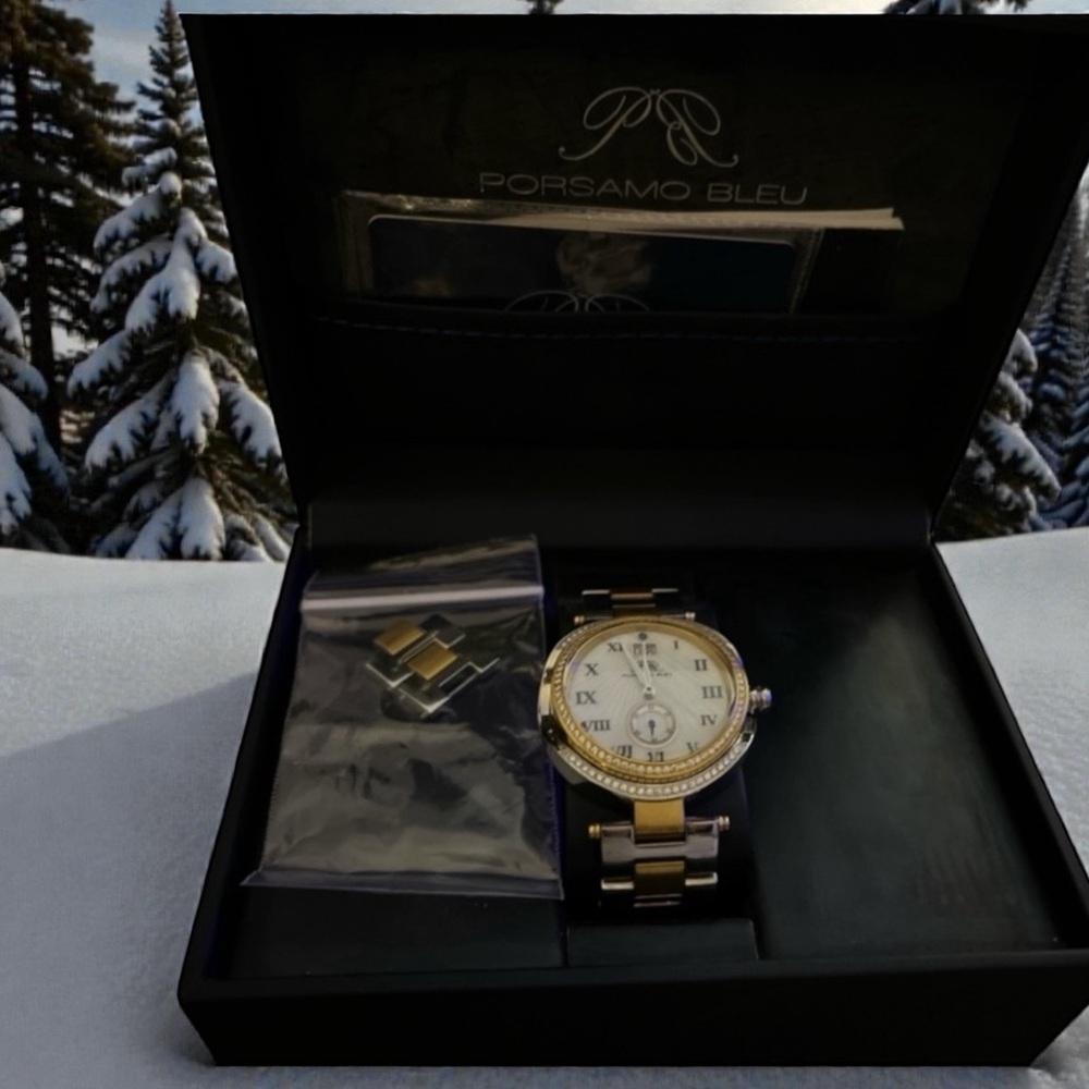 Women’s Porsamo Bleu South Sea Crystal Luxury Women's Watch Like New Condition View 4